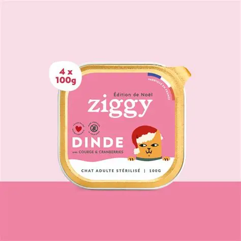 PÂTÉE CHAT STÉRILIÉ DINDE, COURGES, CRANBERRIES  - ZIGGY