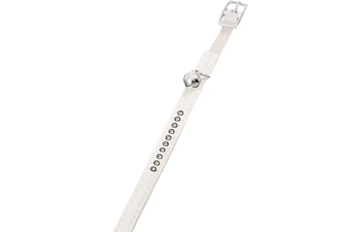 Collier STRASS Chat  (Blanc)
