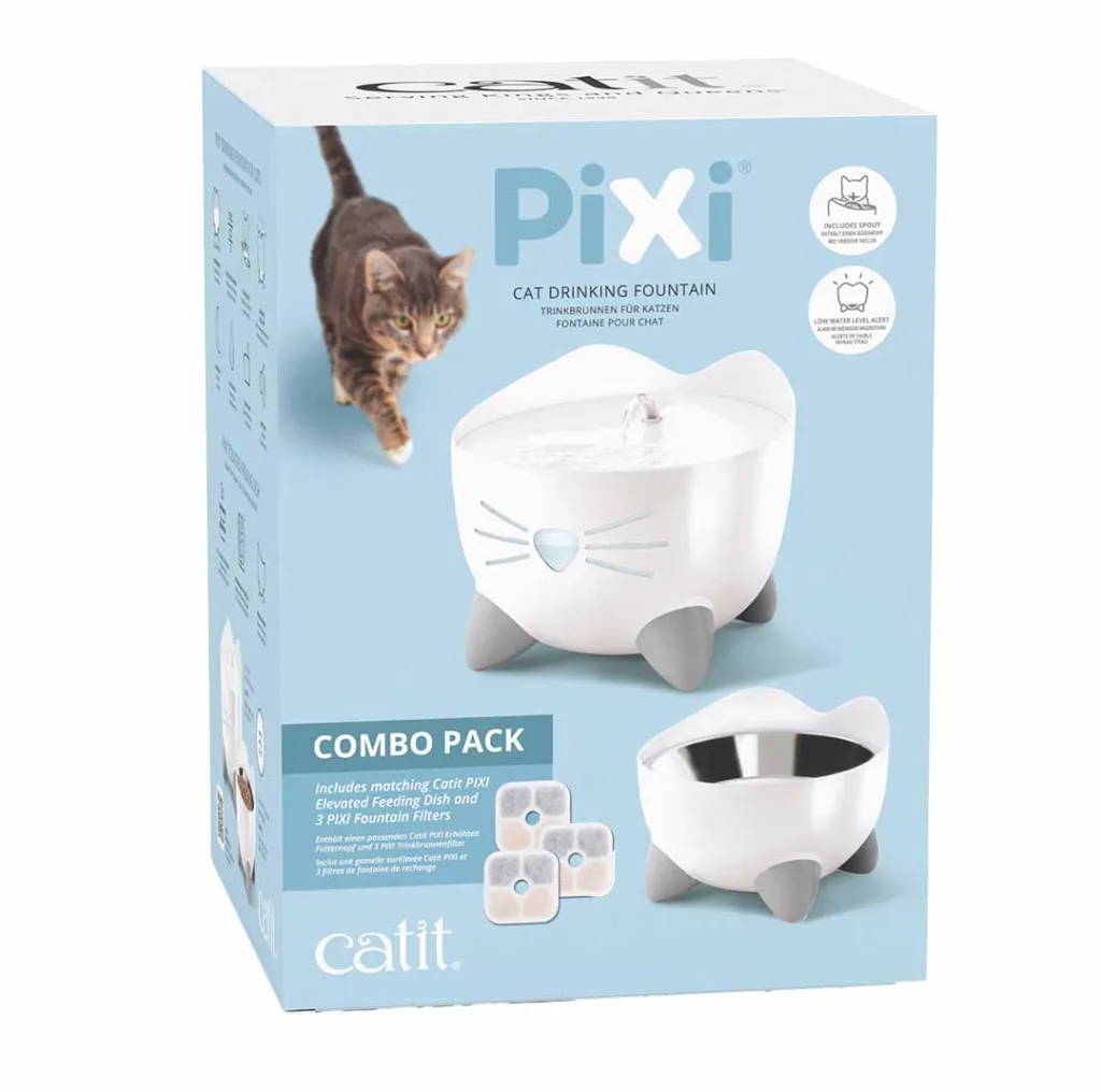 KIT PIXI CHAT - FONTAINE ET GAMELLE
