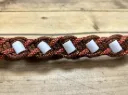 COLLIER ANTI PUCES, TIQUES ET PARASITES DIAMANT   - MARRON & ORANGE