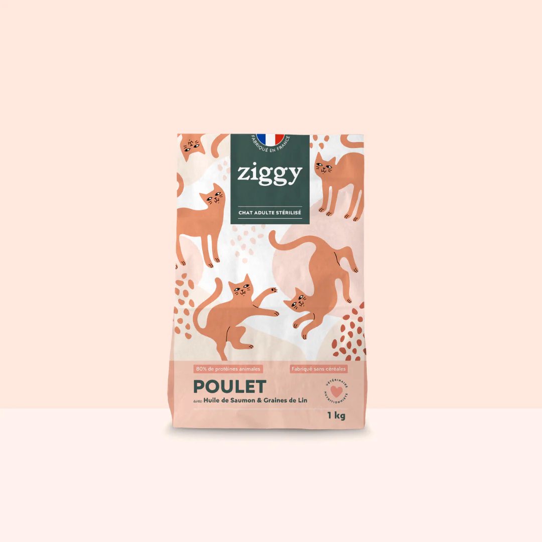 Croquettes POULET chat stérilisé Ziggy