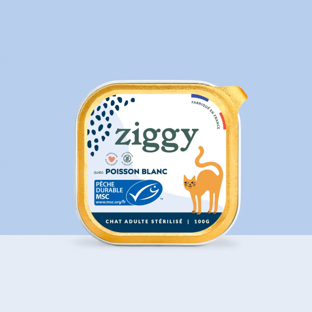 Pâtée Chat stérilisé POISSON BLANC Ziggy