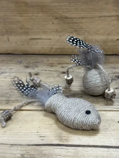 [561564] POISSON ET BALLE AVEC PLUMES